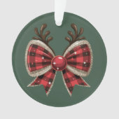 Flirtatiouscher Weihnachtsbogen Glitter Mädchenhaf Ornament (Vorderseite)