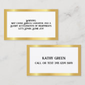 Flirten Telefonnummerkarte (Vorne/Hinten)