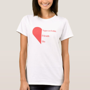 Flirtende Introvertierte Rote Annähernde Freundlic T-Shirt