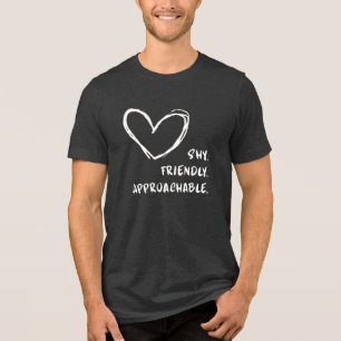 Flirtende Introvertierte Schüchterne Freundliche Z Tri-Blend Shirt