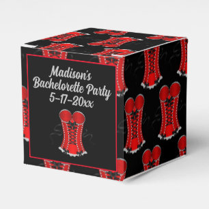 Flirtender roter Korsett-Würfel Geschenkschachtel
