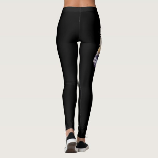*~* flirtenfedern auf Schwarzem Leggings (Rückseite)