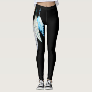 *~* flirtenfedern auf Schwarzem Leggings
