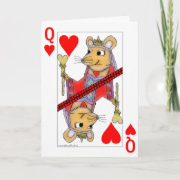 Flirtenratten-Königin der Herz-Valentinsgruß-Karte Feiertagskarte