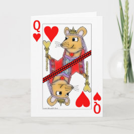 Flirtenratten-Königin der Herz-Valentinsgruß-Karte Feiertagskarte
