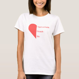 Flirting Introverts Red Approachable Friendly Shy T-Shirt