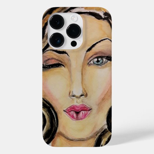 Flirting Woman Funny iPhone Case (Rückseite)