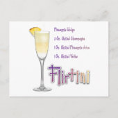 Flirtini Ananas Mimosa Cocktail Rezept Postkarte (Vorderseite)
