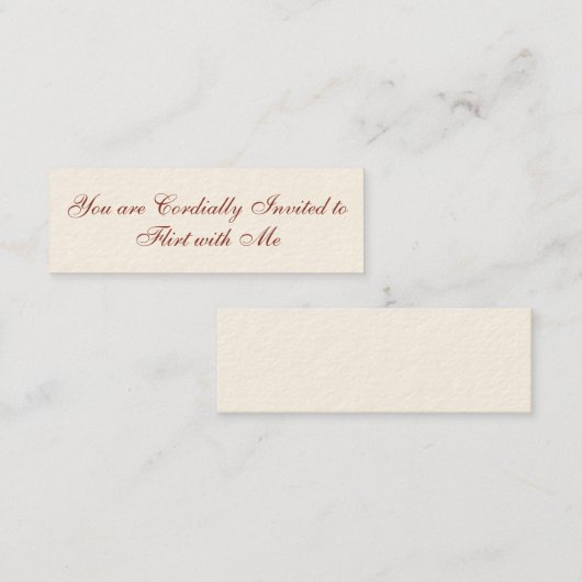 Flirtkarte Mini Visitenkarte (Vorne/Hinten)