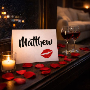 Flirtose rote Lippen für Ihren Schatz Karte