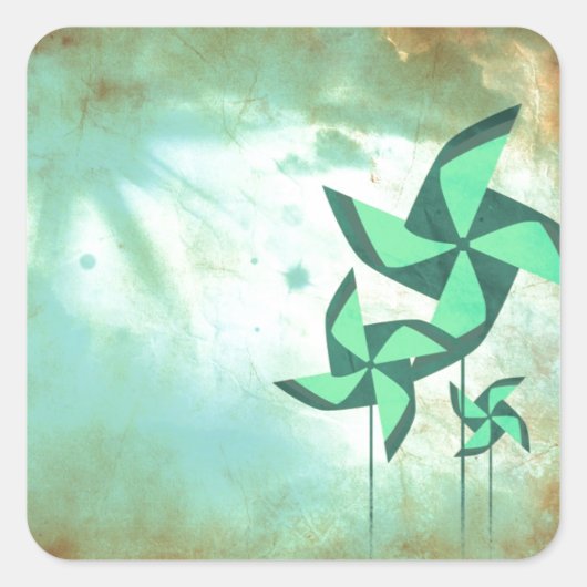 Flirtträume Quadratischer Aufkleber (Vorderseite)