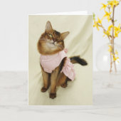 Flirty Cat Somali Cat Karte (Gelbe Blume)