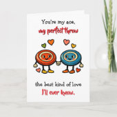 Flirty  Disc Golf Puns | Valentine's Day Karte (Vorderseite)