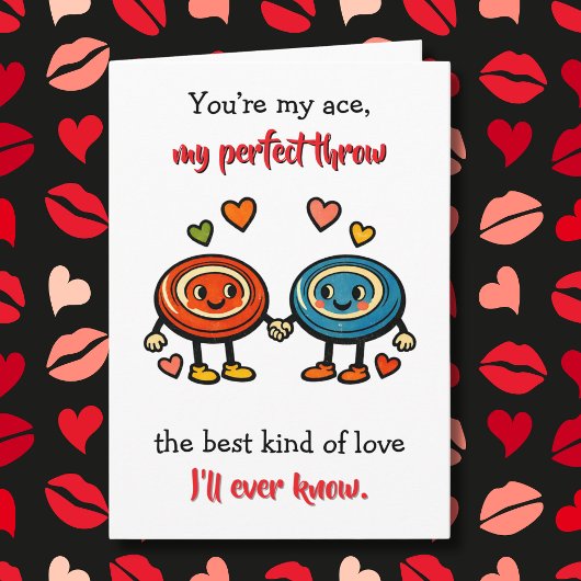 Flirty  Disc Golf Puns | Valentine's Day Karte