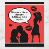 Flirty Wine Labels to Ignite Romance! Weinetikett (Einzelnes Label)