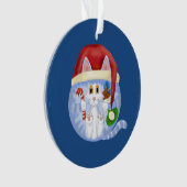 Flitter-Katzen-Weihnachten Ornament (Vorderseite)