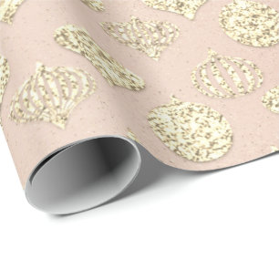 Flitter-rosa Rosen-metallische Geschenkpapier