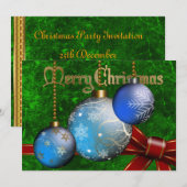 Flitter-Weihnachtseinladung Einladung (Vorne/Hinten)