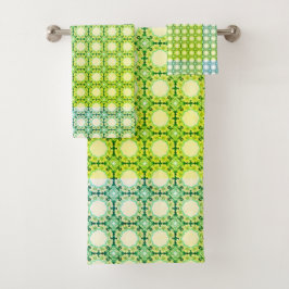 Flitterwaben: Geometrisches Muster für komplexe Wa Badhandtuch Set