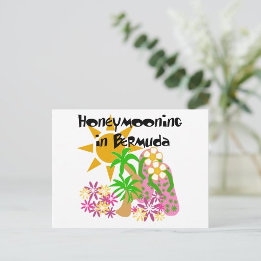 Flitterwochen auf Bermuda Postkarte (Stehend Vorderseite)