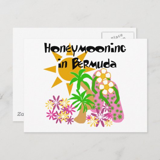 Flitterwochen auf Bermuda Postkarte (Vorne/Hinten)
