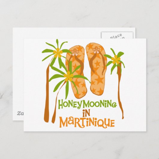 Flitterwochen auf Martinique Postkarte (Vorne/Hinten)