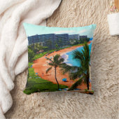 Flitterwochen auf Maui Personalisiert Beach Pillow Kissen (Decke)