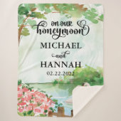 Flitterwochen Blanket mit schöner, blütiger Landsc Sherpadecke (Vorderseite)