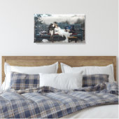 Flitterwochen (Braut und Bräutigam auf einer Bank) Leinwanddruck (Insitu (Schlafzimmer))