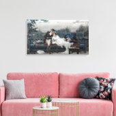 Flitterwochen (Braut und Bräutigam auf einer Bank) Leinwanddruck (Insitu (Wohnzimmer))
