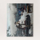 Flitterwochen (Braut und Bräutigam auf einer Bank) Puzzle (Vertikal)