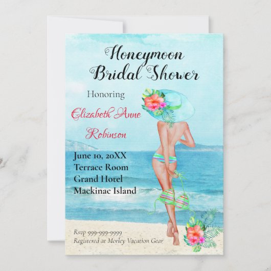 Flitterwochen Brautparty Einladung (Vorderseite)