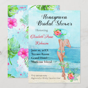 Flitterwochen Brautparty Einladung