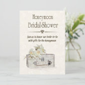 Flitterwochen-Brautparty mit Travel Bag Einladung (Stehend Vorderseite)