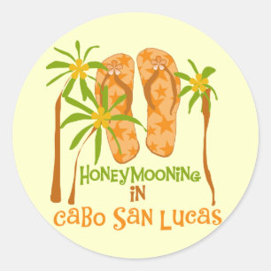 Flitterwochen Cabo San Lucas Tshirts und Geschenke Runder Aufkleber
