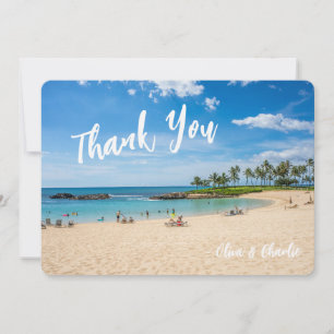 Flitterwochen Danke, Postcard 12x18, Oahu Ko Olina Einladung