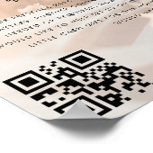 Flitterwochen Fairmond QR Code Wedding Sign Poster (Ecke)