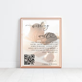 Flitterwochen Fairmond QR Code Wedding Sign Poster
