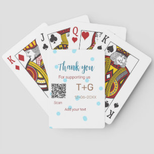 Flitterwochen Fonds Add Q R Code Paar Name Hochzei Spielkarten