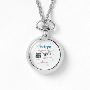 Flitterwochen Fonds Add Q R Code Paarname Hochzeit Armbanduhr
