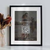 Flitterwochen Fonds. Minimalistischer QR-Code Foto Poster