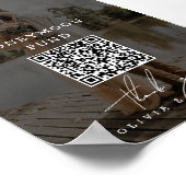 Flitterwochen Fonds. Minimalistischer QR-Code Foto Poster (Ecke)