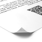 Flitterwochen-Fonds moderner Bargeld-QR-Code Poster (Ecke)