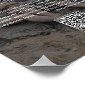Flitterwochen-Fonds modernes Bargeld-QR-Code-Foto Poster (Ecke)