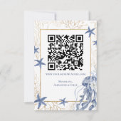 Flitterwochen-Fonds QR-Code-Einlegekarte RSVP Karte (Rückseite)