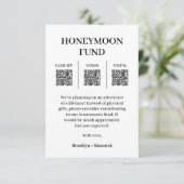 Flitterwochen-Fonds QR-Code Foto-Beilagekarte Begleitkarte (Stehend Vorderseite)