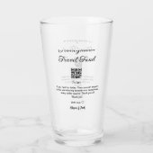 Flitterwochen-Fonds QR-Code scannen Namen hinzufüg Glas (Rückseite)