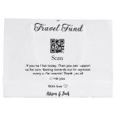 Flitterwochen-Fonds QR-Code scannen Namen hinzufüg Große Geschenktüte (Rückseite)