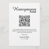 Flitterwochen-Fonds-QR-Code-Schild, Benutzerdefini Einladung (Vorderseite)