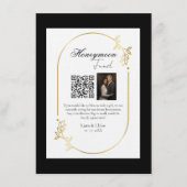 Flitterwochen-Fonds QR-Code Schild Hochzeit Flitte Einladung (Vorderseite)